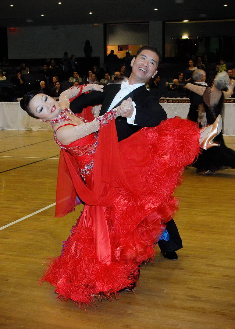 Ballroom dance couple at national championship competition