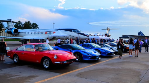 Ferraris and airplanes at Morgan Adams Concours d'Elegance