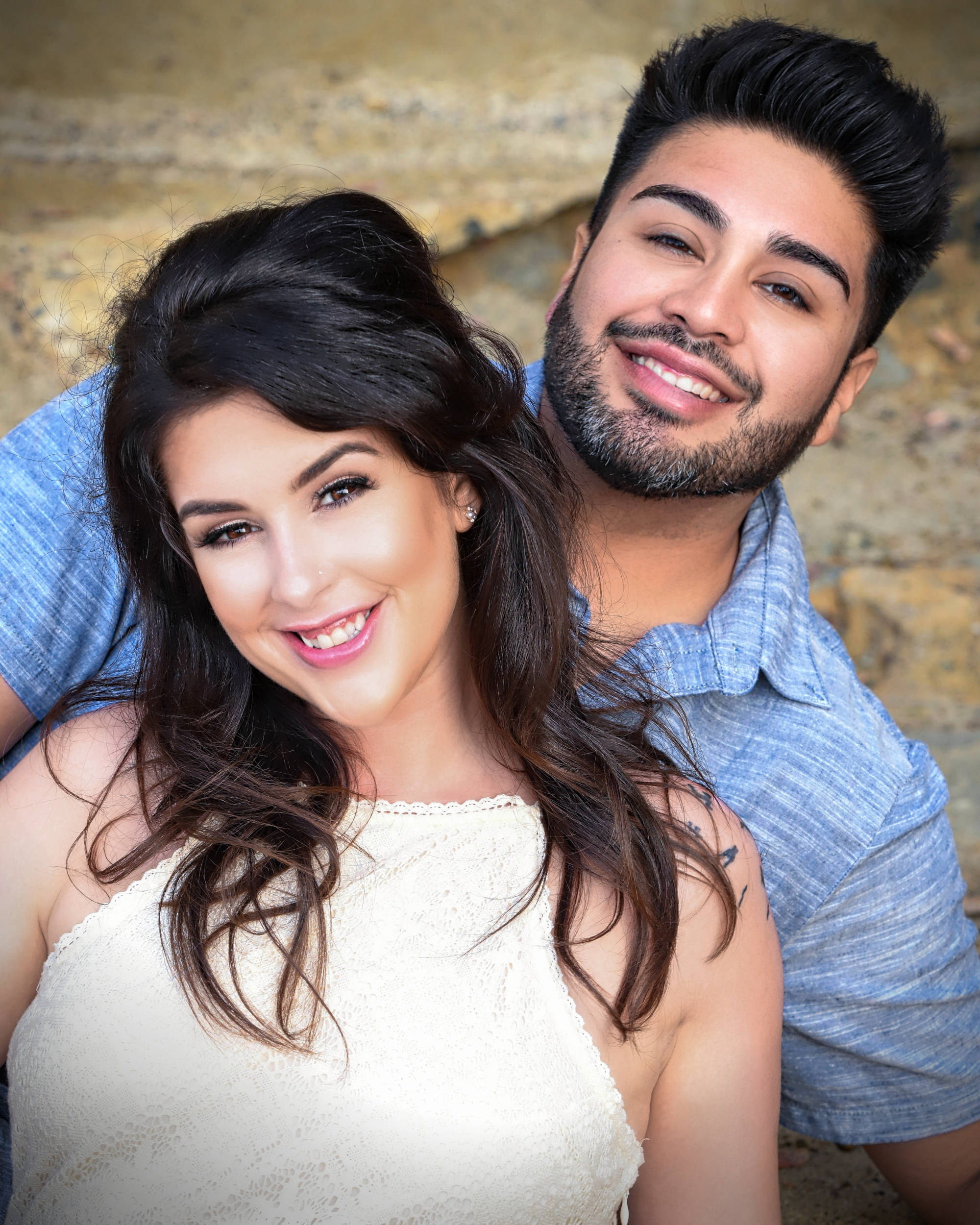 Engagement portrait at Southern California beach